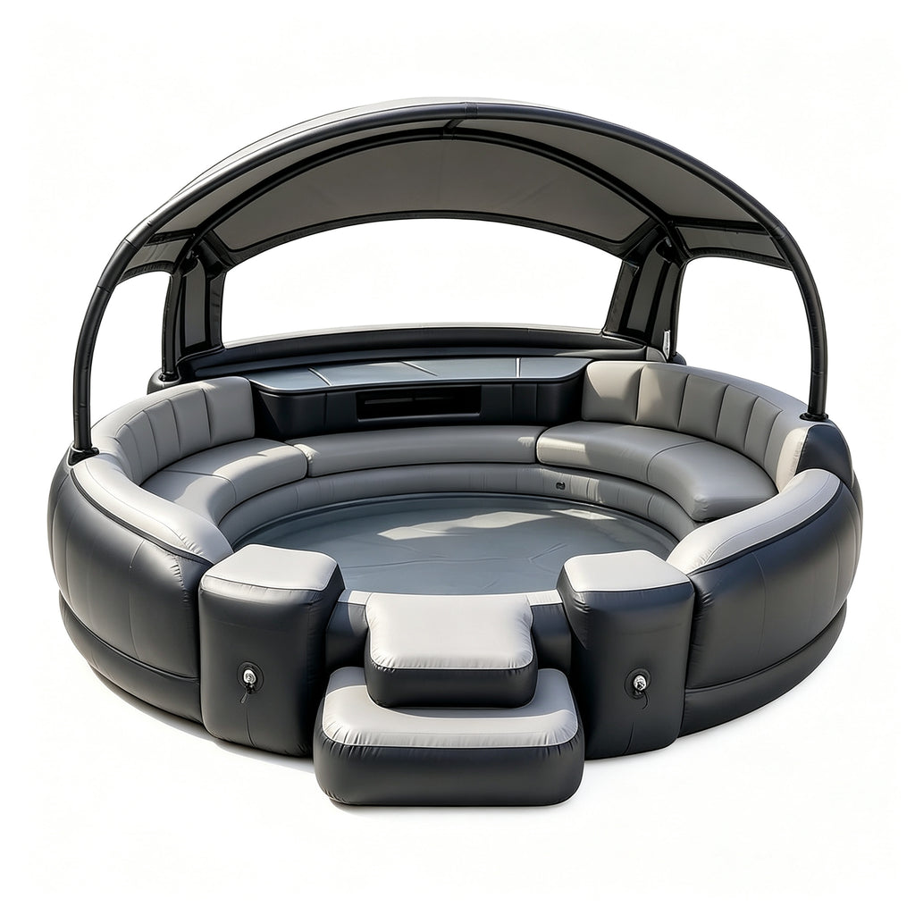 Inflatable Pool with Canopy  LED Lights
