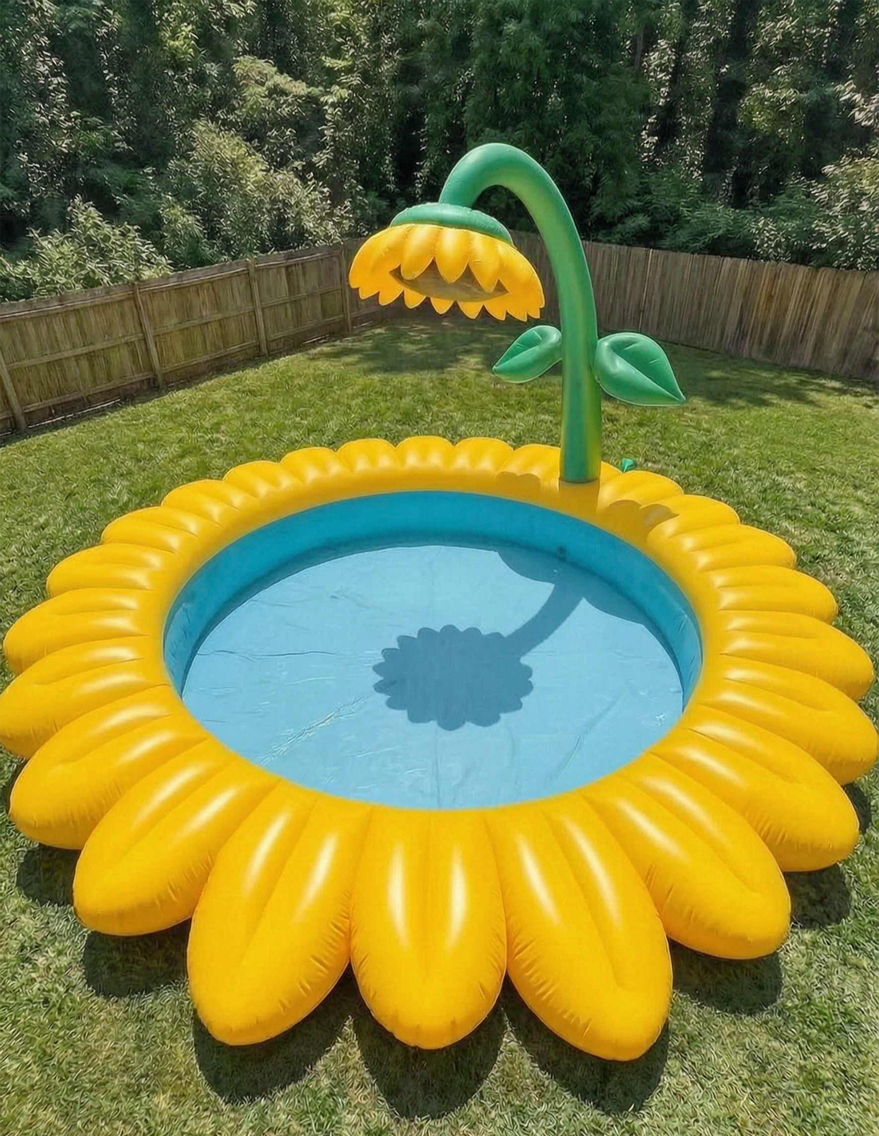 Inflatable Sunflower Kids Splash Pool with Sprinkler 🌻