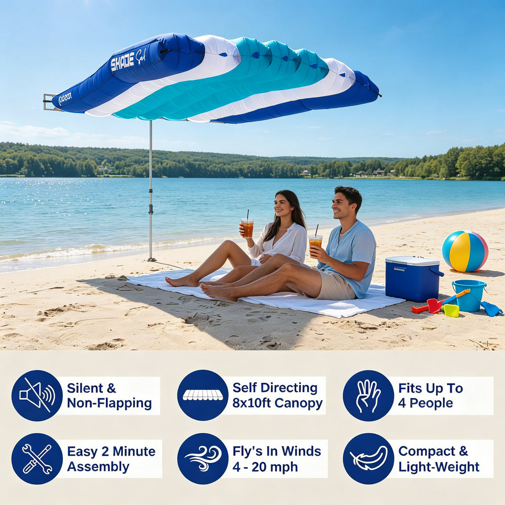 ShadeSock Wind Silent Beach Shade
