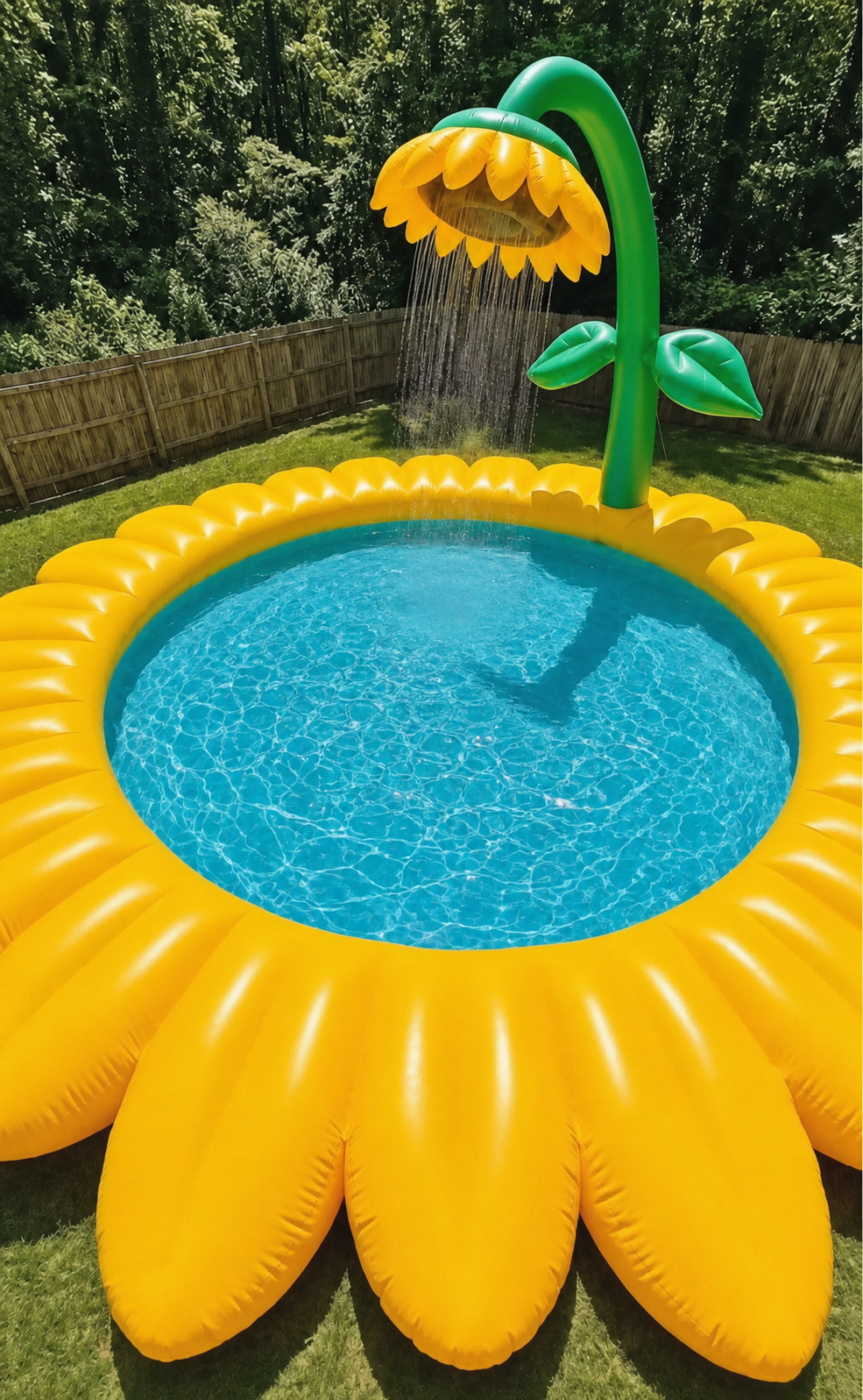 Inflatable Sunflower Kids Splash Pool with Sprinkler 🌻