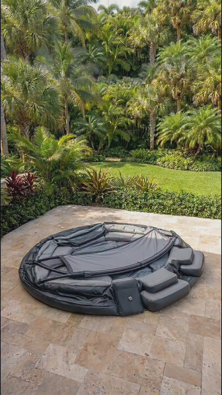 Inflatable Pool with Canopy  LED Lights