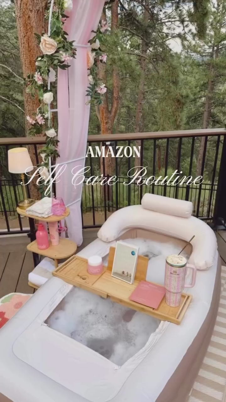 Inflatable Bathtub with Free Massage Mat - Personal Spa Tub